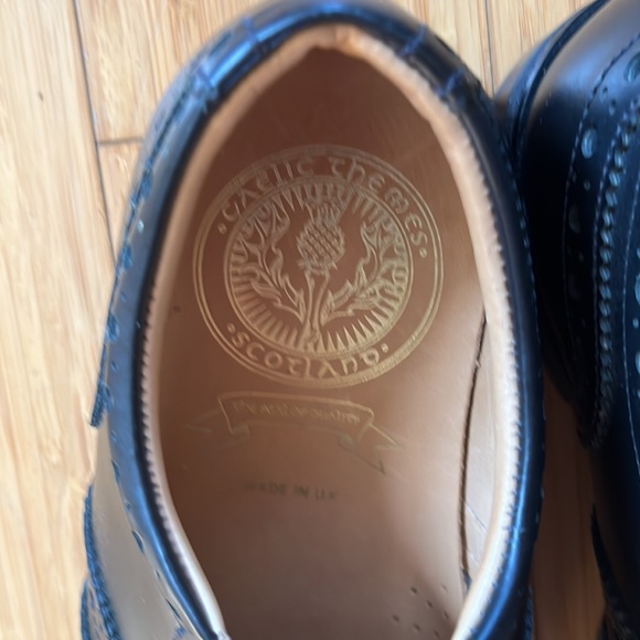 Gaelic Themes Scotland Brogues Mens Piper Size 6 Black Leather - Picture 6 of 8